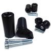 No Cut Black Complete Slider Kit - 08-16 Yamaha R6