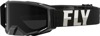 Fly Racing Zone Pro Goggle Black/White with Dark Smoke Lens - Premium pro goggle with dark smoke lens, Black/White