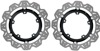 Front VEE Brake Rotors - Black - VEE Style Brake Rotor - Black Center Front Set
