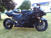 20" Black Megaphone Full Exhaust - For 12-16 Kawasaki ZX14R 20" Black Megaphone Full Exhaust - For 12-16 Kawasaki ZX14R