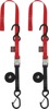 1"x6' Soft-Tye Tie Down w/Secure Hook - Pair, Red