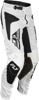 Fly Racing Kinetic Mesh Sym Pants White/Black Size 30 - Lightweight, ventilated MX pants