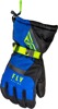 FLY Racing Cascade Gloves Black/Blue/Hi-Vis XS - Waterproof insulated gloves for cold weather