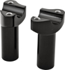 HardDrive 3.5 Inch Straight Handlebar Risers Black - 3.5" straight risers for 1" handlebars, black