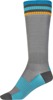 Fly Racing MX Thin Socks Grey LG/XL - Thin MX socks in Grey, size LG/XL