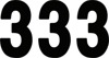 Factory Effex 4" Pro Numbers Black #3 Pack of 3 Decals Factory Effex 4" Pro Numbers Black #3 Pack of 3 Decals