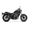 Classic Racer Black Edition Stainless Steel Slip On Exhaust Muffler - For 2017+ Honda Rebel 300/500