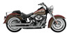 3" Chrome Slip On Exhaust - Harley Softail Deluxe/Slim/Crossbones