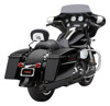 2-into-1 Black Full Exhaust - 10-16 Harley FLH & FLT