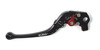 Folding Roll-A-Click Black Clutch Lever - Fits Most 91-03 Ducatis w/ Brembo Master Cylinder