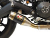 Black Center GP Slip On Exhaust w/ dB Killer - Fits Many 15-19 Ducati Scrambler 800