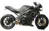Black Center GP Slip On Exhaust - for 08-10 Triumph Speed Triple