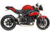 Black Velvet GP Slip On Exhaust w/ dB Killer - for 11-16 Triumph Speed Triple