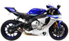Competition Werkes Black Center GP Slip On Exhaust Fits 15-22 Yamaha R1