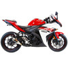 Black Center GP Slip On Exhaust - For 15-24 Yamaha R3