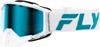 Fly Racing Zone Elite Snow Goggle White/Teal Sky Blue Polarized Lens - Snow goggle with Sky Blue/Smoke lens White/Teal