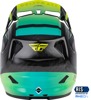 Fly Racing Werx-R Carbon Helmet Hi-Vis/Teal Small - Full-face carbon helmet, size small, Hi-Vis/Teal