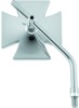 Bikers Choice Chrome Maltese Mirror Long Stem 65-Up Custom - Chrome Maltese mirror, long stem, fits 65-up custom