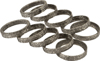HardDrive Exhaust Port Gasket Tapered 10-Pack For Harley Davidson Models - 10-pack exhaust port gaskets For Harley Davidson