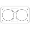 Cometic 80mm Throttle Body Gasket .020in Fiber Fits Chrysler Gen 3 6.1L