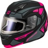 GMAX MD-04S Sector Snow Helmet w/ Elec Shield Matte Black/Pink XL
