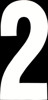 #2 6" Tall White "Extreme" Stick-On Race Numbers - 3 Pack #2 6" Tall White "Extreme" Stick-On Race Numbers - 3 Pack