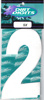#2 6" Tall White "SX" Stick-On Race Numbers - 3 Pack #2 6" Tall White "SX" Stick-On Race Numbers - 3 Pack