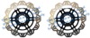 Front VEE Brake Rotors - Black - VEE Style Brake Rotor - Black Center Front Set