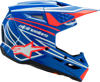 Alpinestars SM3 Youth Wurx Helmet Blue/Red YM - Youth Medium helmet in Blue/Red/White/Black