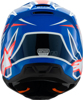Alpinestars SM3 Youth Wurx Helmet Blue/Red YM - Youth Medium helmet in Blue/Red/White/Black