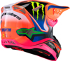Alpinestars S-M10 Deegan Helmet LG Orange Fluo/Purple/Pink - Premium MX helmet with MIPS and carbon shell