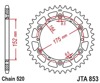 Black Aluminum Rear Sprocket - 43 Teeth 520 Pitch Black Aluminum Rear Sprocket - 43 Teeth 520 Pitch
