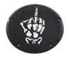 Custom Engraving Bone Finger Black Derby Cover For Harley Davidson - Black Derby Cover For Harley Davidson models