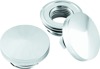 Biker's Choice Chrome Pointed Ratchet-Style Gas Cap Set
