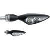 Kuryakyn Rhombus S Front Left LED Turn Signal Clear Lens Satin Black