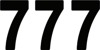 Factory Effex 4" Pro Numbers Black #7 Pack of 3 Factory Effex 4" Pro Numbers Black #7 Pack of 3