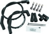 TwinPower Universal Custom Fit Black Ignition Wire Set - Universal black ignition wire set