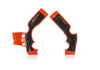 X-Grip Frame Guards Orange/Black - For 14-23 Gas Gas Husqvarna KTM 65