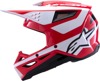 Alpinestars SM3 Heat Helmet Red/White/Black Gloss Large - MX helmet with DOT & ECE 22.06 certification