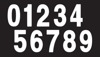 4" Pro Numbers - Pro 4" Wh #5 Pk/3 Fx