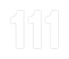 Factory Effex 4" Pro Numbers White #1 Pack of 3