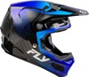 FLY Racing Formula S Carbon Protocol Helmet Black/Blue MD - High-tech carbon helmet with smart safety features