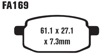 Front Standard Organic Brake Pads - For 02-10 Yamaha YW50 Zuma