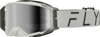 Fly Racing Zone Pro Goggle Grey with Grey Mirror/Smoke Lens - Offroad goggles with mirror/smoke lens in grey