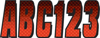 Series 300 Registration Kit - 4 ea. of All Numbers & Letters - Carbon Fiber Look Red & Black Series 300 Registration Kit - 4 ea. of All Numbers & Letters - Carbon Fiber Look Red & Black