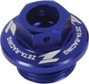Blue Billet Oil Filler Plug w/ Safety Wire Holes - M20 x 1.5 Threads w/ 30mm Head - 14mm Hex Blue Billet Oil Filler Plug w/ Safety Wire Holes - M20 x 1.5 Threads w/ 30mm Head - 14mm Hex