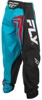 Fly Racing Youth F-16 Pants Cyan/Black/Red Size 26 - Youth MX pants in Cyan/Black/Red, Size 26