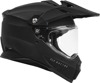 Fly Racing Trekker Solid Helmet Matte Black X-Small - Full-face matte black helmet, size X-Small
