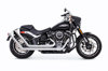 Chrome Up Sweeps Full Exhaust w/Fishtail Endcaps - For 18-21 HD Softail