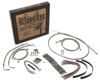 Extended Braided S.S. Control Cable Kit for 12" Bagger Apes Handlebars - Fits 2007 HD FLHX Street Glide w/ cruise
